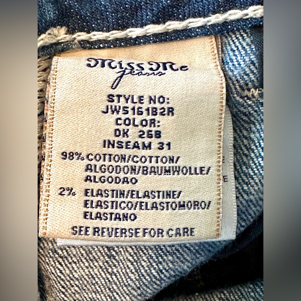 Miss Me Denim 5 Pocket Low Rise Capri Jeans size 25 JWS161B2R - Picture 11 of 11